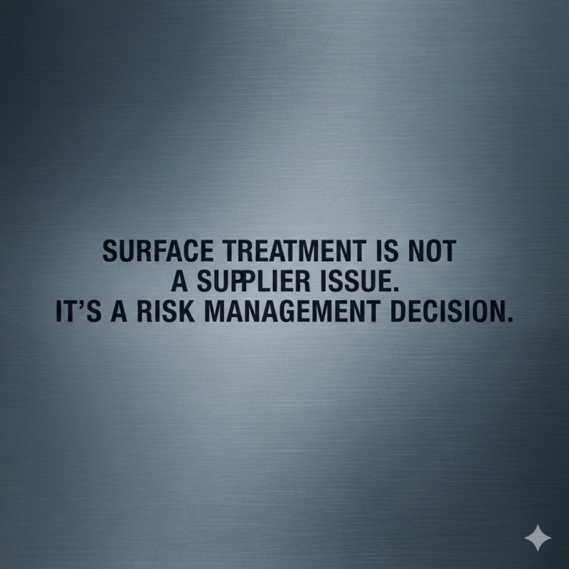 👉Birçok firma yüzey işlemi bir tedarik kalemi sanır.